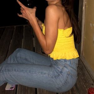 yellow tube top